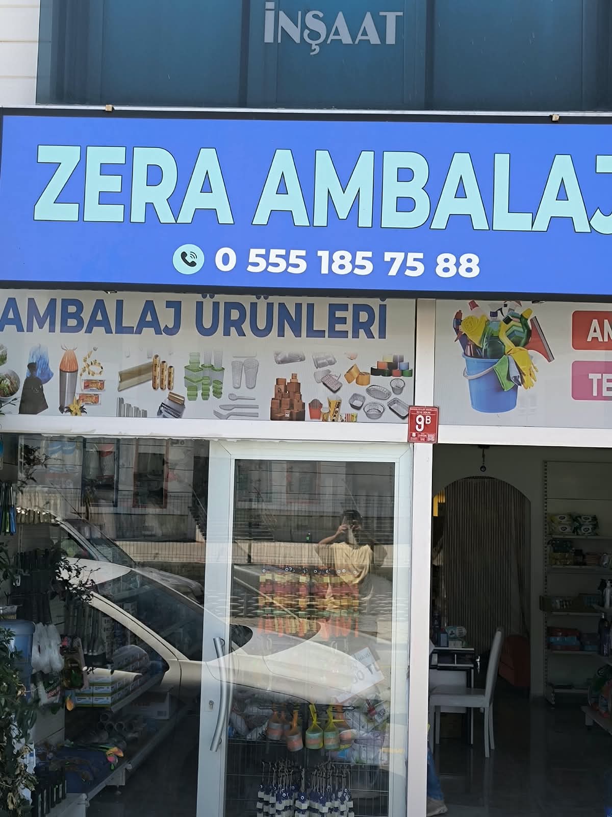 Zera Ambalaj mağaza girişi ve tabelası